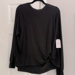 Time and Tru Long Sleeve Shirt w/ tie knot at bottom